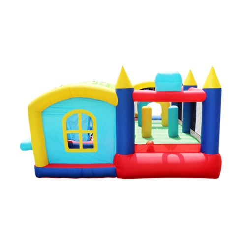 7-in-1 Inflatable Bounce House with Slide, Ball Pit & Obstacles – Indoor/Outdoor Fun for Kids' Parties & Backyard Play