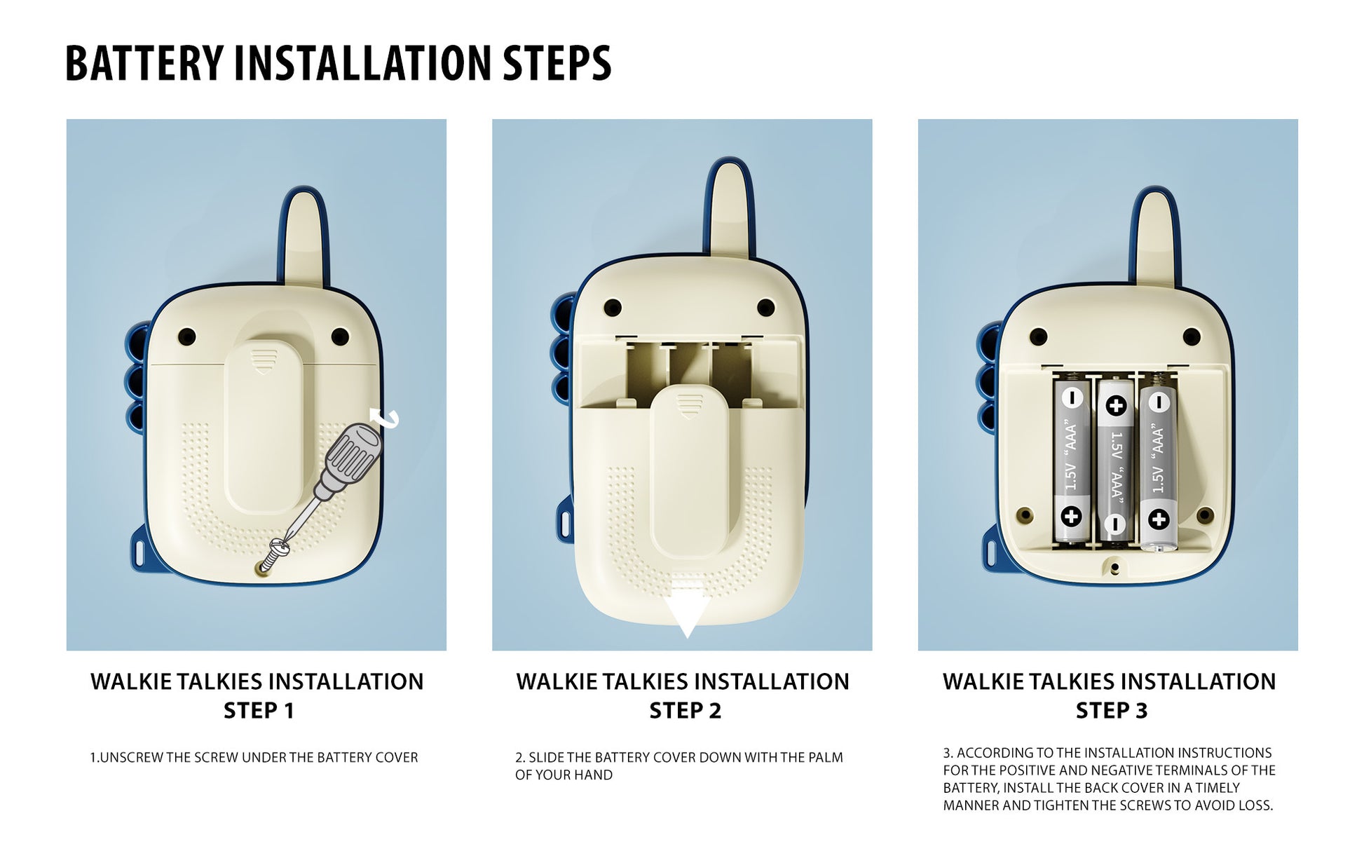 Rechargeable kids walkie talkies in dinosaur theme with LED flashlight